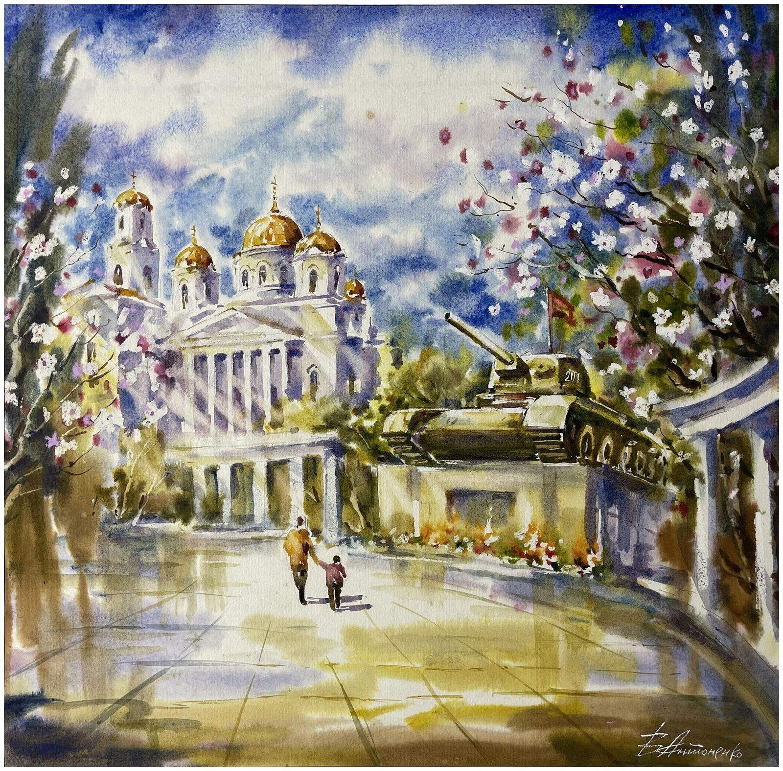 Весна у собора, работа № 49