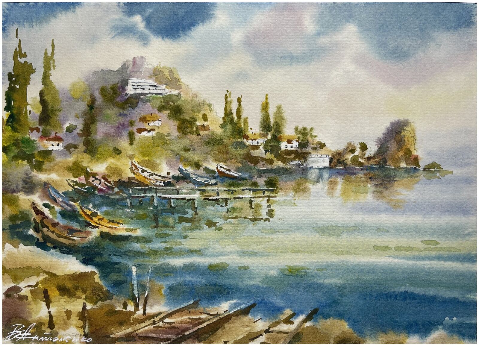Лодки в голубой бухте, работа № 130