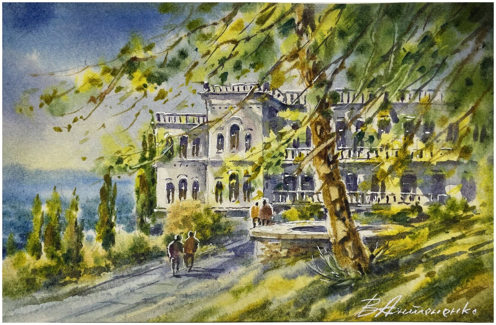 Белая вилла в парке, работа № 200