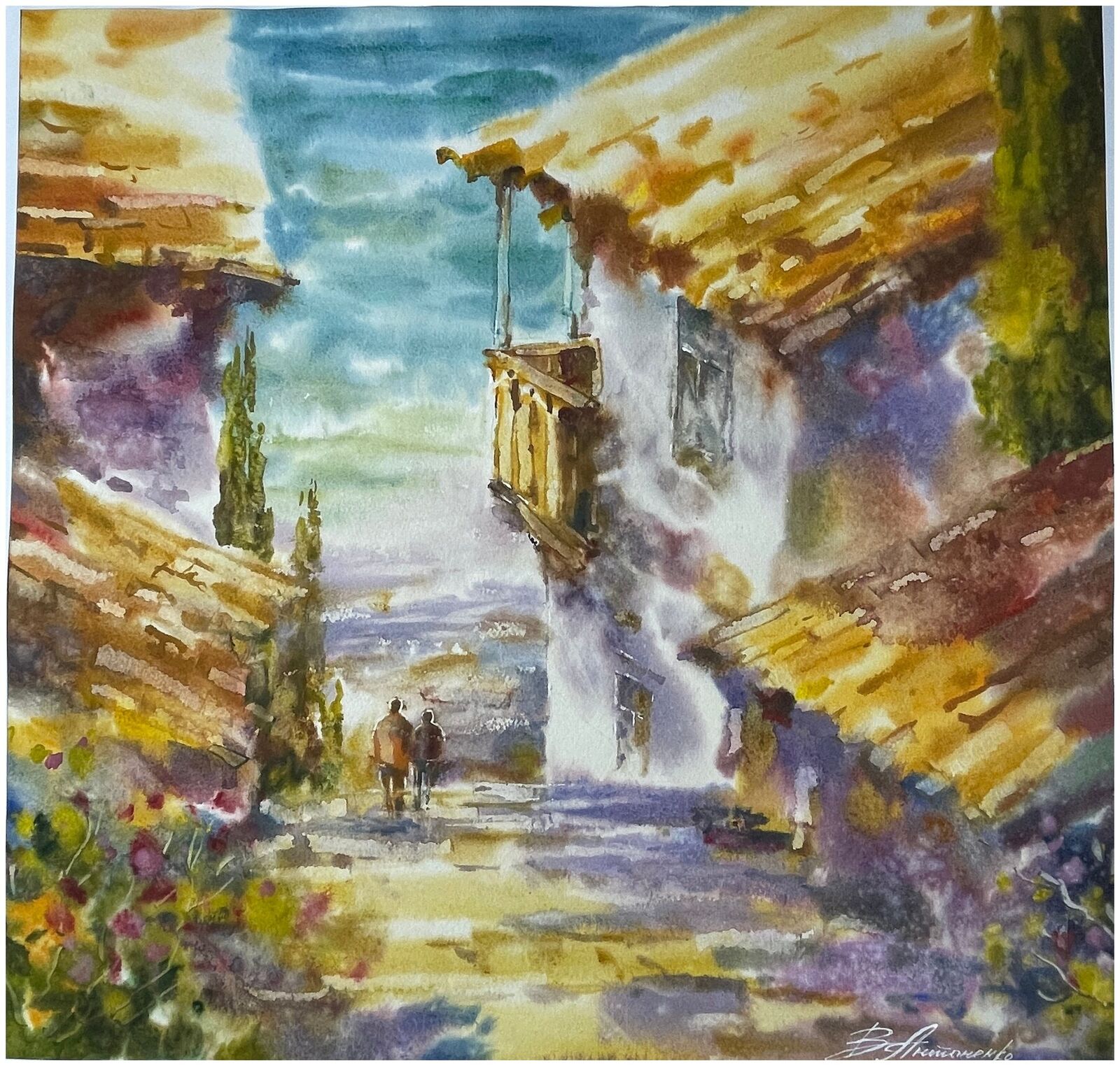 Улица на солнечном склоне, работа № 255