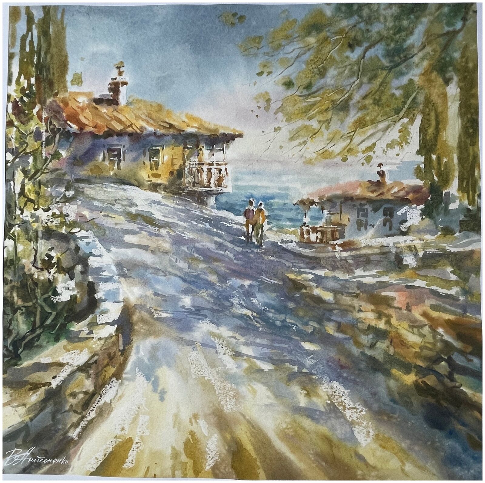 Зимняя дорога к усадьбе, работа № 288